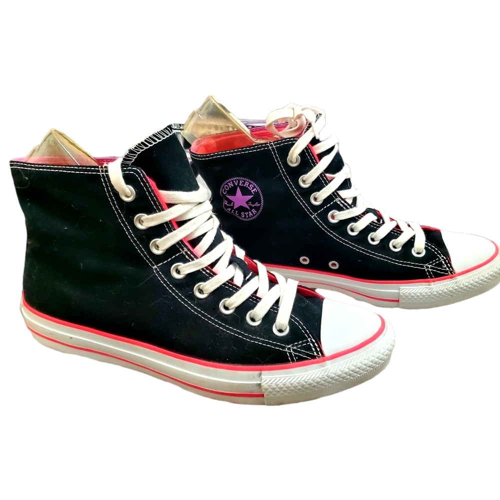 Converse Size 10 Pink and Black Chuck Taylor All Stars